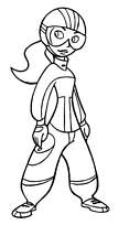 coloriage kim possible en tenue